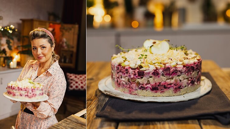 Šis patiekalas taps šventės karaliumi: Beata pristato silkės pataluose giminaitį – silkės tortą