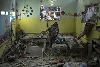 Gazos Ruožas po Izraelio atakų; palestiniečiai