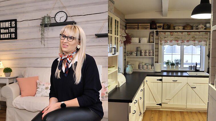 Irma su vyru namus nuo nulio pasistatė ir dekoravo savo jėgomis: čia dominuoja balta spalva, rožių motyvai ir romantika