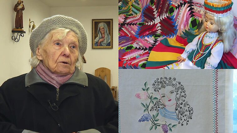 Bažnytinius drabužius siuvanti 91-erių alytiškė Monika: akinių neturiu ir kol kas nereikia
