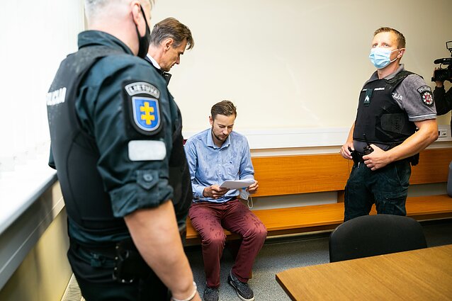 Šarūnas Narbutas teismo posėdyje