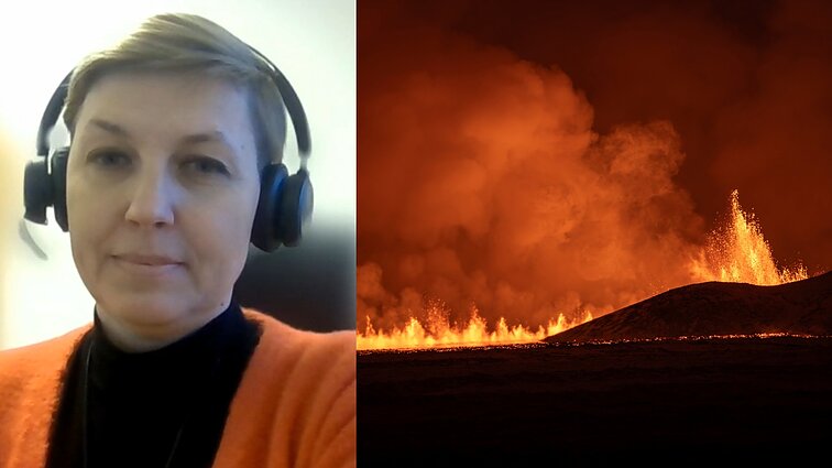 Ugnikalnio išsiveržimą iš namų stebėjusi Jurgita: Grindaviko miesteliui pavojaus kol kas nėra