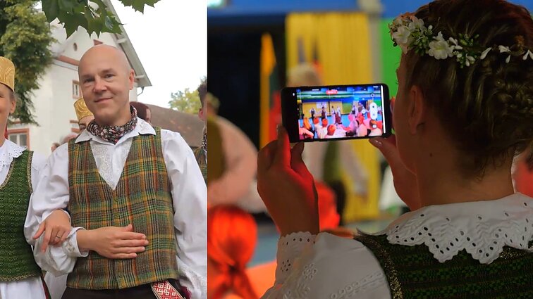 Kostiumus tautinių šokių kolektyvui siuvantis Audrius: yra tekę siūti iš užuolaidų medžiagos ir gaminti nagines