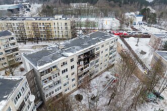 Gaisras Vilniuje suniokojo daugiabutį