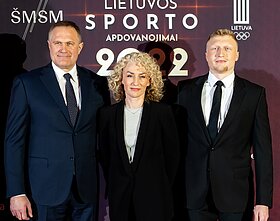 Virgilijus Alekna su žmona Kristina ir sūnumi Mykolu