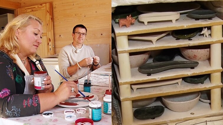 Vienkiemį vietoje miesto pasirinkę Bertuliai ėmė mokytis keramikos: dabar jų rankose molis virsta ir tikrais meno kūriniais