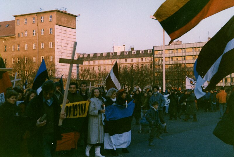 Solidarity rally in Berlin after January events in Lithuania