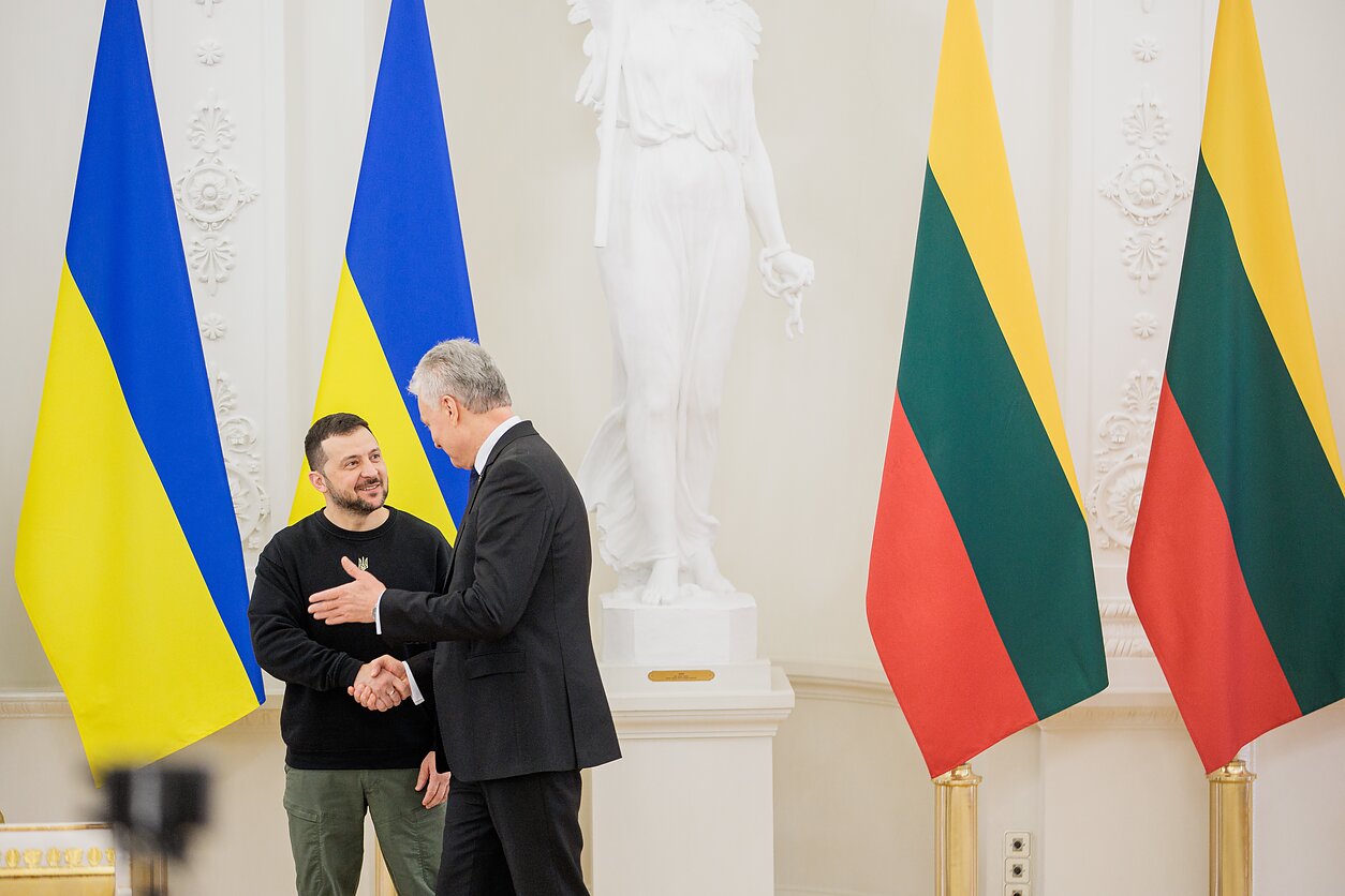 Wołodymyr Zełenski i Gitanas Nausėda Wołodymyr Zełenski i Gitanas Nausėda