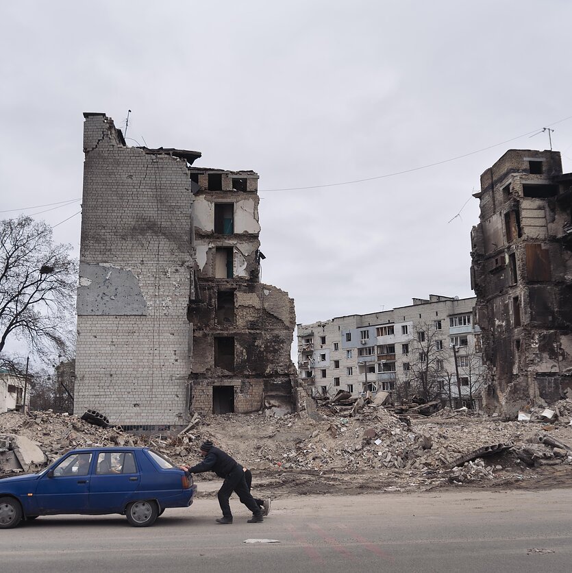 B. Gerdžiūno/LRT nuotr., Borodianka, Kyjivo regionas.