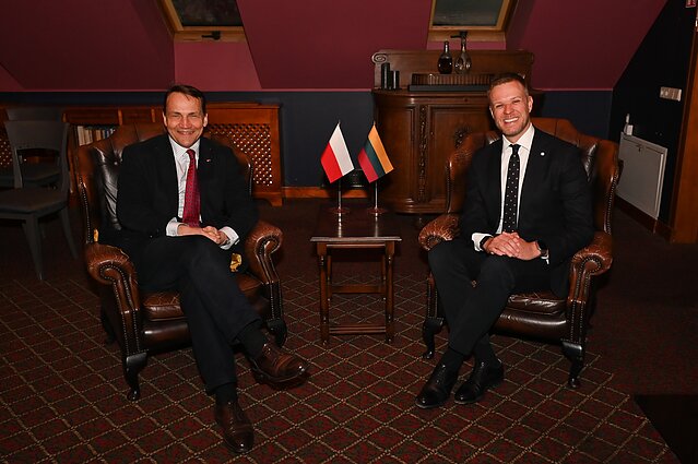 Rardosław Sikorski ir Gabrielius Landsbergis