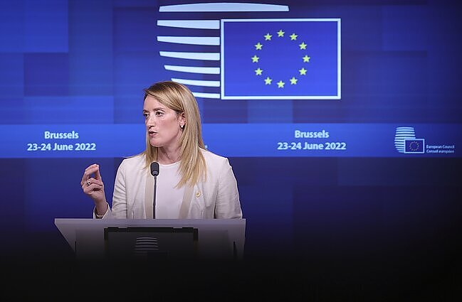 EP pirmininkė apie Vakarų atsaką Kremliui: mano pasitikėjimas slypi jau nuveiktuose darbuose