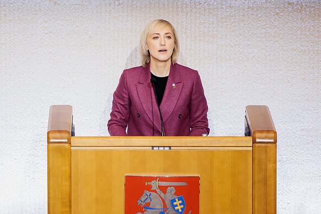 Laisvės gynėjų dienos minėjimas Seime. Paulė Kuzmickienė