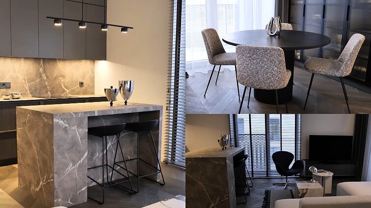 Modernaus stiliaus bute – viešbučio atmosfera: pagrindiniu namų herojumi tapo stalas