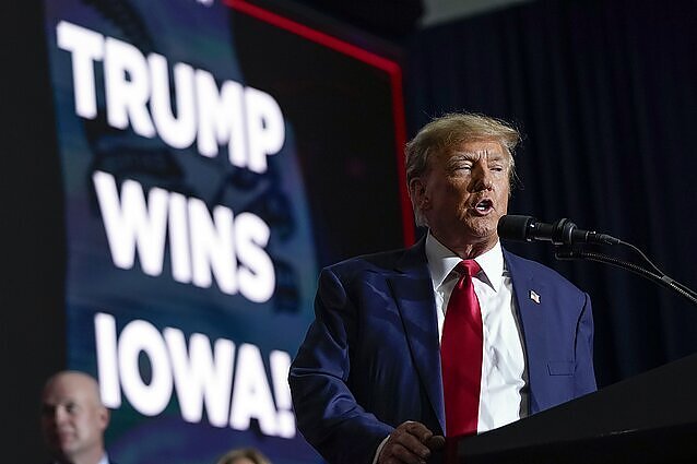 Ajovoje – užtikrinta Trumpo pergalė: Respublikonų pirminius rinkimus laimėjo triuškinama persvara