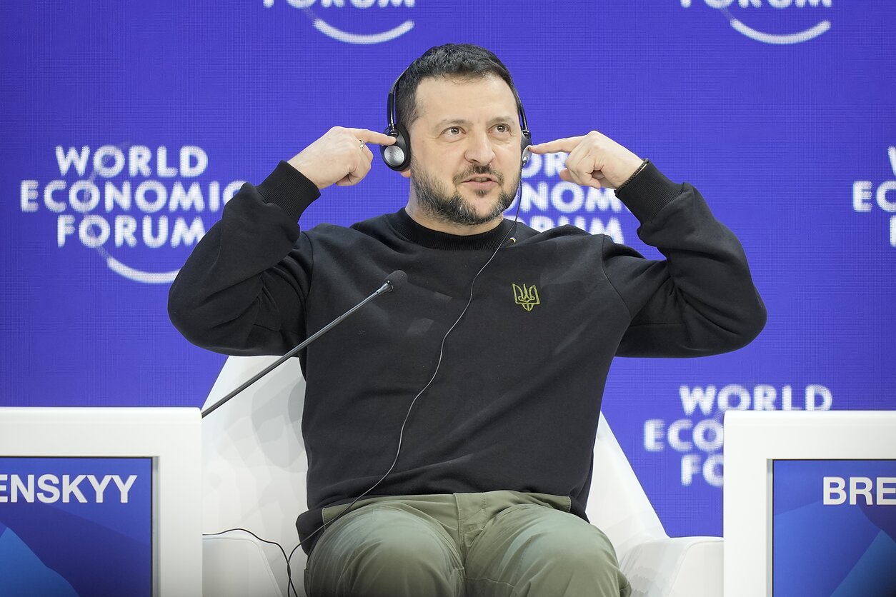 Volodymyras Zelenskis Pasaulio ekonomikos forume Davose Volodymyras Zelenskis Pasaulio ekonomikos forume Davose
