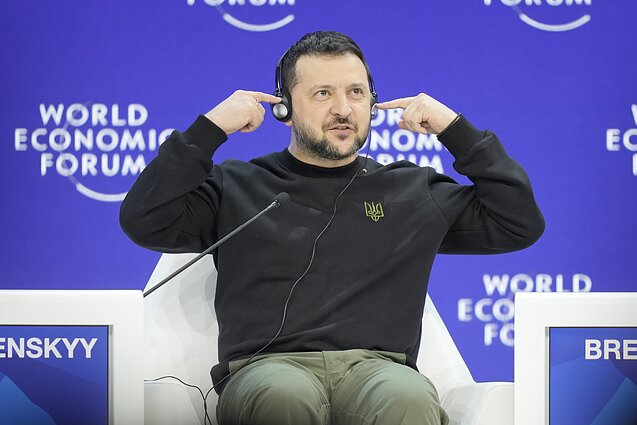 Volodymyras Zelenskis Pasaulio ekonomikos forume Davose Volodymyras Zelenskis Pasaulio ekonomikos forume Davose