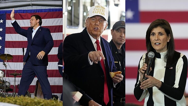 Floridos gubernatorius DeSantis traukiasi iš prezidento rinkimų, paragino savo rėmėjus balsuoti už Trumpą