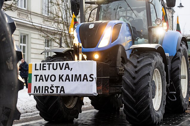 Akcja protestacyjna rolników w Wilnie Akcja protestacyjna rolników w Wilnie