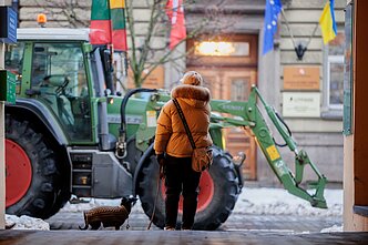 Akcja protestacyjna rolników w Wilnie Akcja protestacyjna rolników w Wilnie
