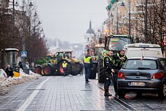 Akcja protestacyjna rolników w Wilnie Akcja protestacyjna rolników w Wilnie