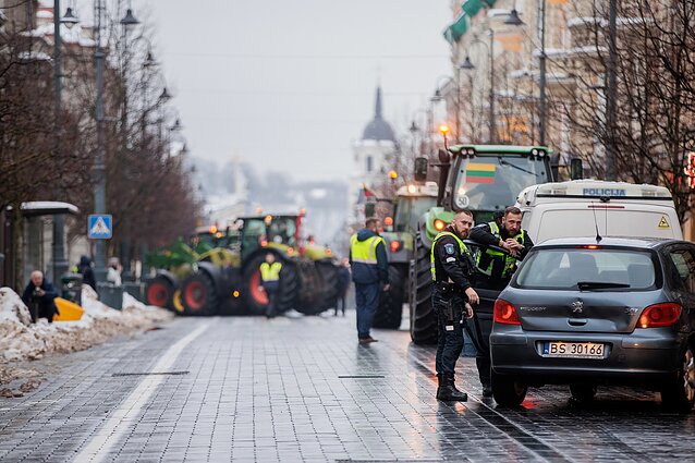 Akcja protestacyjna rolników w Wilnie Akcja protestacyjna rolników w Wilnie