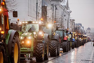 Ūkininkai jau pasiekė Gedimino prospektą Vilniuje
