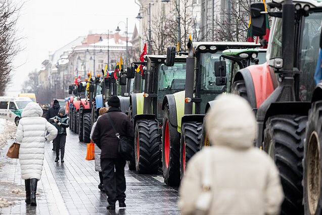 Akcja protestacyjna rolników w Wilnie Akcja protestacyjna rolników w Wilnie