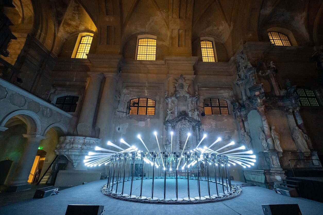 Light installation in Vilnius
