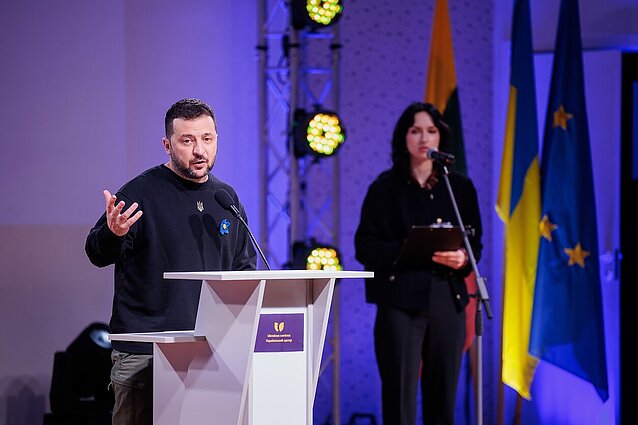 Ukrainos prezidentas Volodymyras Zelenskis lankėsi Vilniuje: ukrainiečiai įkvėpti nesustoti