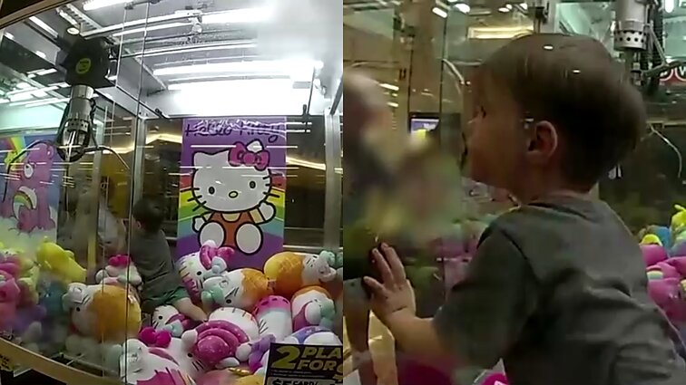 Australijos policijai teko neįprasta užduotis – iš žaislų automato teko gelbėti prizo įlindusį ir užstrigusį 3-metį