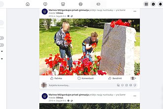 Pergalės dienai paminėti skirti įrašai Marinos Mižigurskajos privačios gimnazijos paskyroje