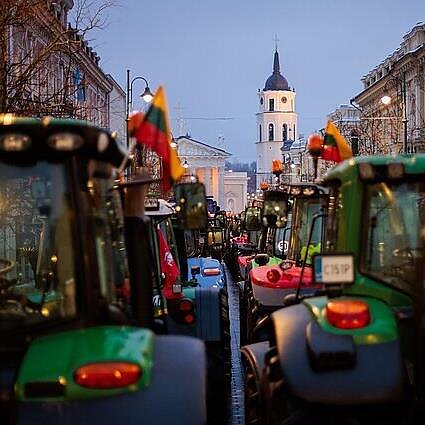 J. Stacevičiaus / LRT nuotr., Ūkininkų protestas Vilniuje 2024 m.