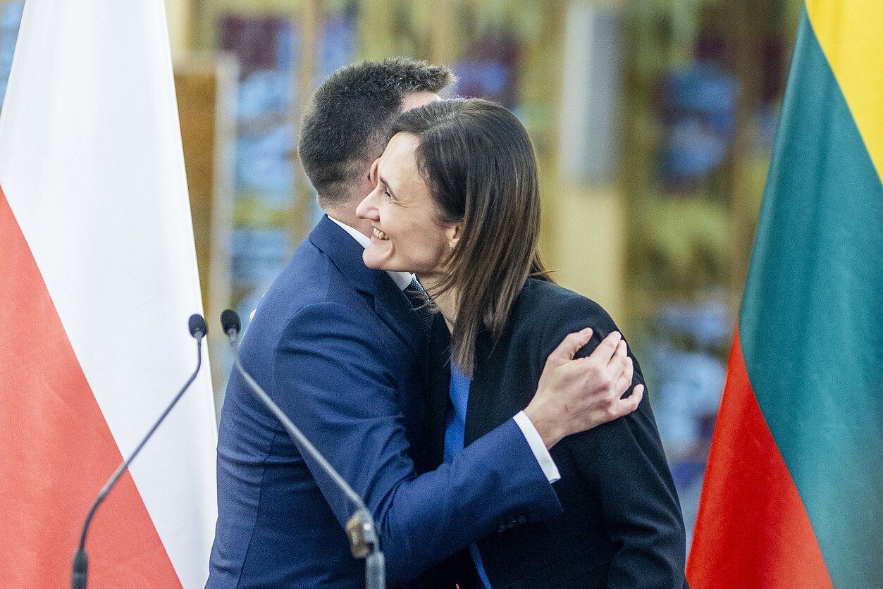 Viktorija Čmilytė-Nielsen i Szymon Holownia