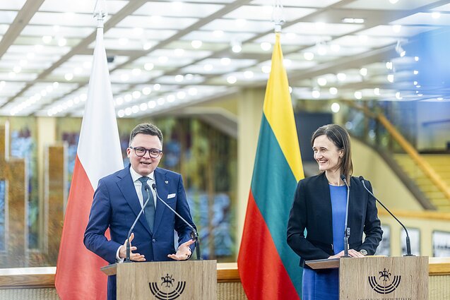 Viktorija Čmilytė-Nielsen i Szymon Holownia