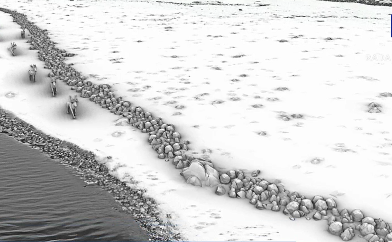 German researchers have discovered a 10,000-year-old wall underneath the Baltic Sea