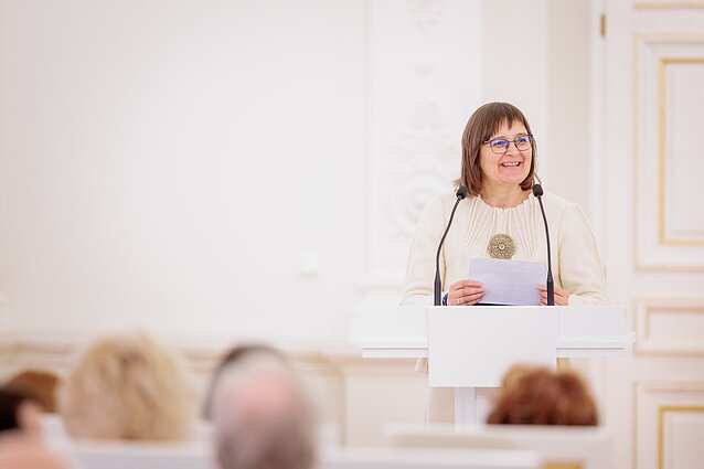 Prezidentūroje įteiktos Nacionalinės kultūros ir meno premijos. Daiva Vaitkevičienė