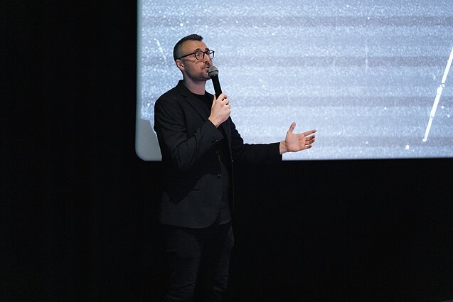 Kazimiero Likšos koncertinio filmo pristatymo akimirka Kazimiero Likšos koncertinio filmo pristatymo akimirka