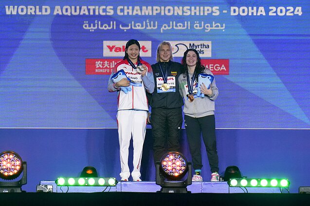 Rūta Meilutytė wins 50m gold in World Championships in Doha