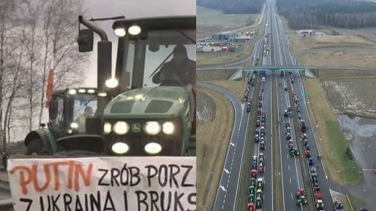 Lenkijoje protestavęs ūkininkas ragino Putiną įvesti tvarką Ukrainoje ir Briuselyje