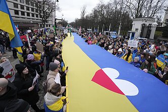 Ukrainą palaikantis protestas Lenkijoje