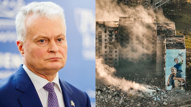 Nausėda ragina stiprinti sankcijas Rusijai ir Baltarusijai: turime panaudoti įšaldytą turtą Ukrainos atstatymui