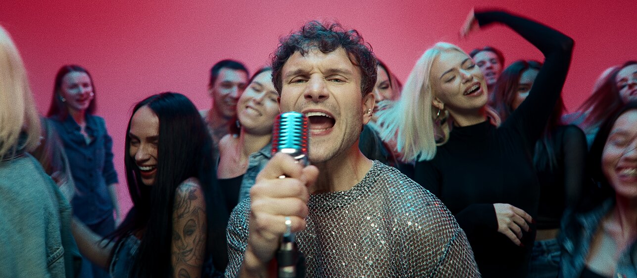 Vaido Baumilos klipo filmavimo akimirka