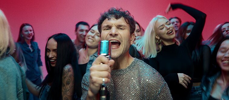 Vaido Baumilos klipo filmavimo akimirka