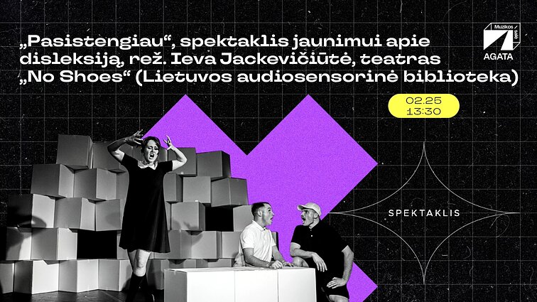 Knygų mugė 2024. Muzikos salės koncertai. Spektaklis „Pasistengiau“