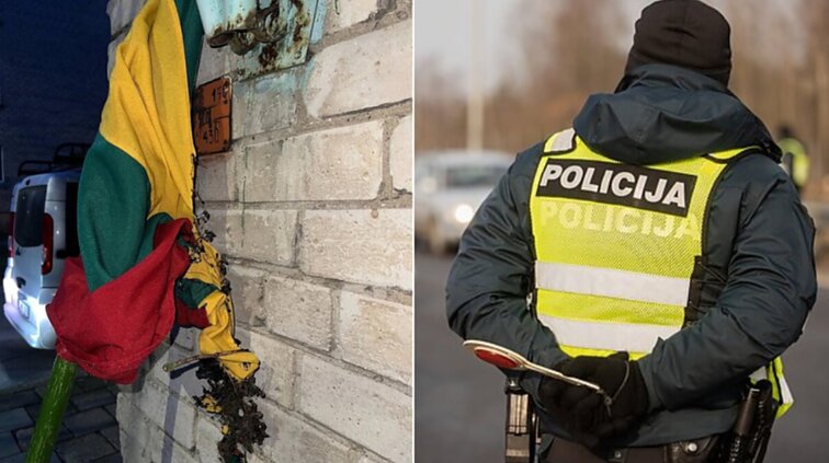 Vandalizmas tęsiasi: artėjant Kovo 11-ajai, Klaipėdoje vėl išniekinta trispalvė