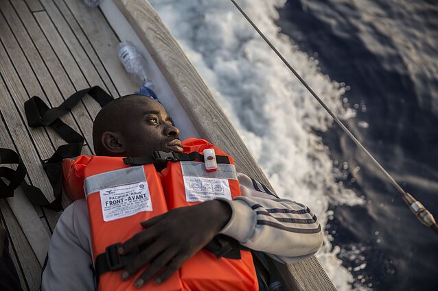 Šalia Lampedūzos išgelbėtas migrantas