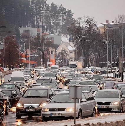 J. Stacevičiaus / LRT nuotr., Spūstis Vilniuje 
