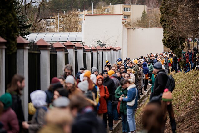 Per Rusijos prezidento „rinkimus“ prie Rusijos ambasados Vilniuje vyko protestas