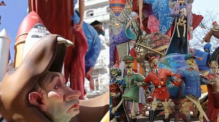 Didžiulė Putino figūra virs liepsnomis: supleškės šventėje, minint Juozapines