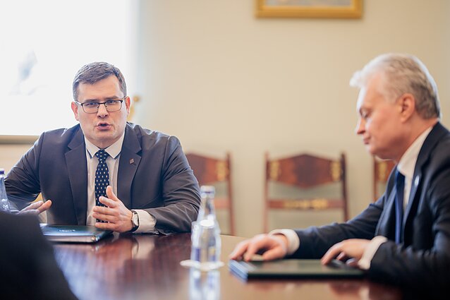 Gitanas Nausėda susitiko su Laurynu Kasčiūnu